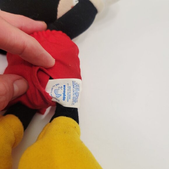Vtg Applause 9" Mickey Mouse Plush Stuffed Toy - Picture 5 of 5